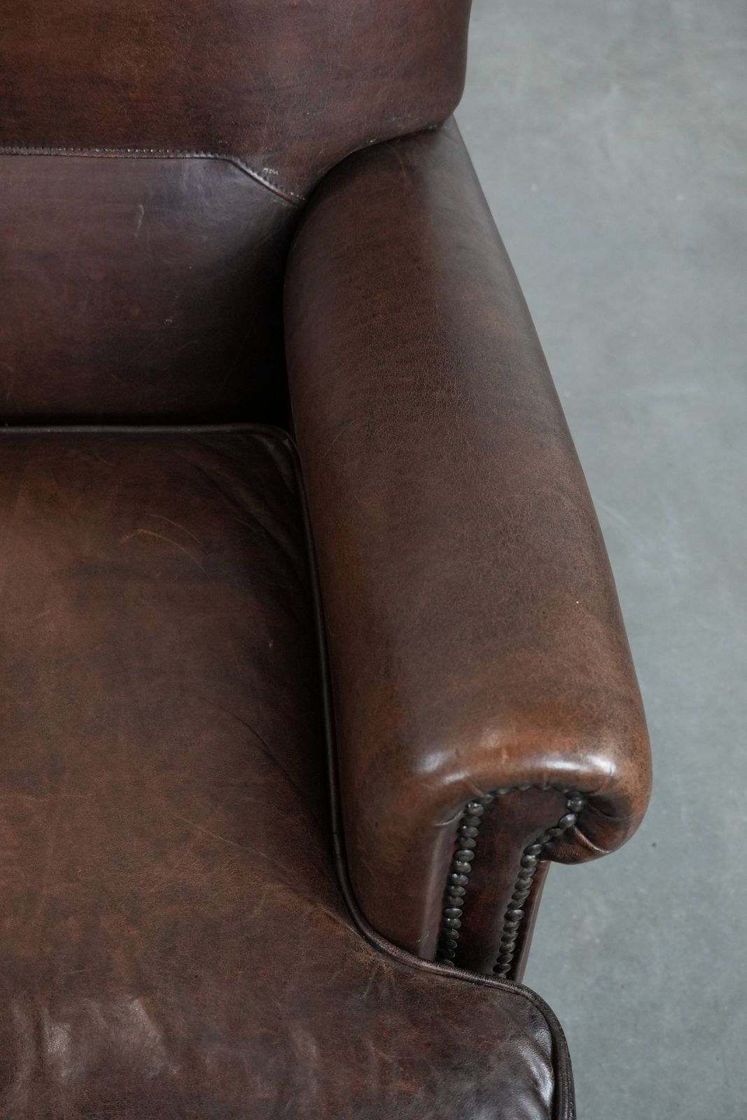 Beautiful Characterful Sheepskin Armchair With A Deep Color photo vintage