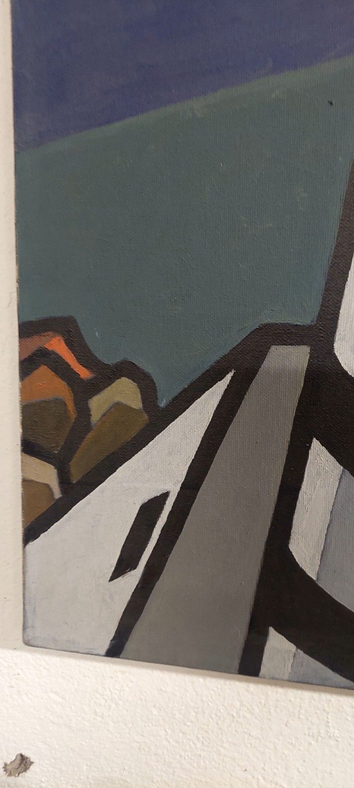 Oil Painting On Canvas "Il Lighthouse" Franco Prayer (1924) 60x50 Cm photo 206.0