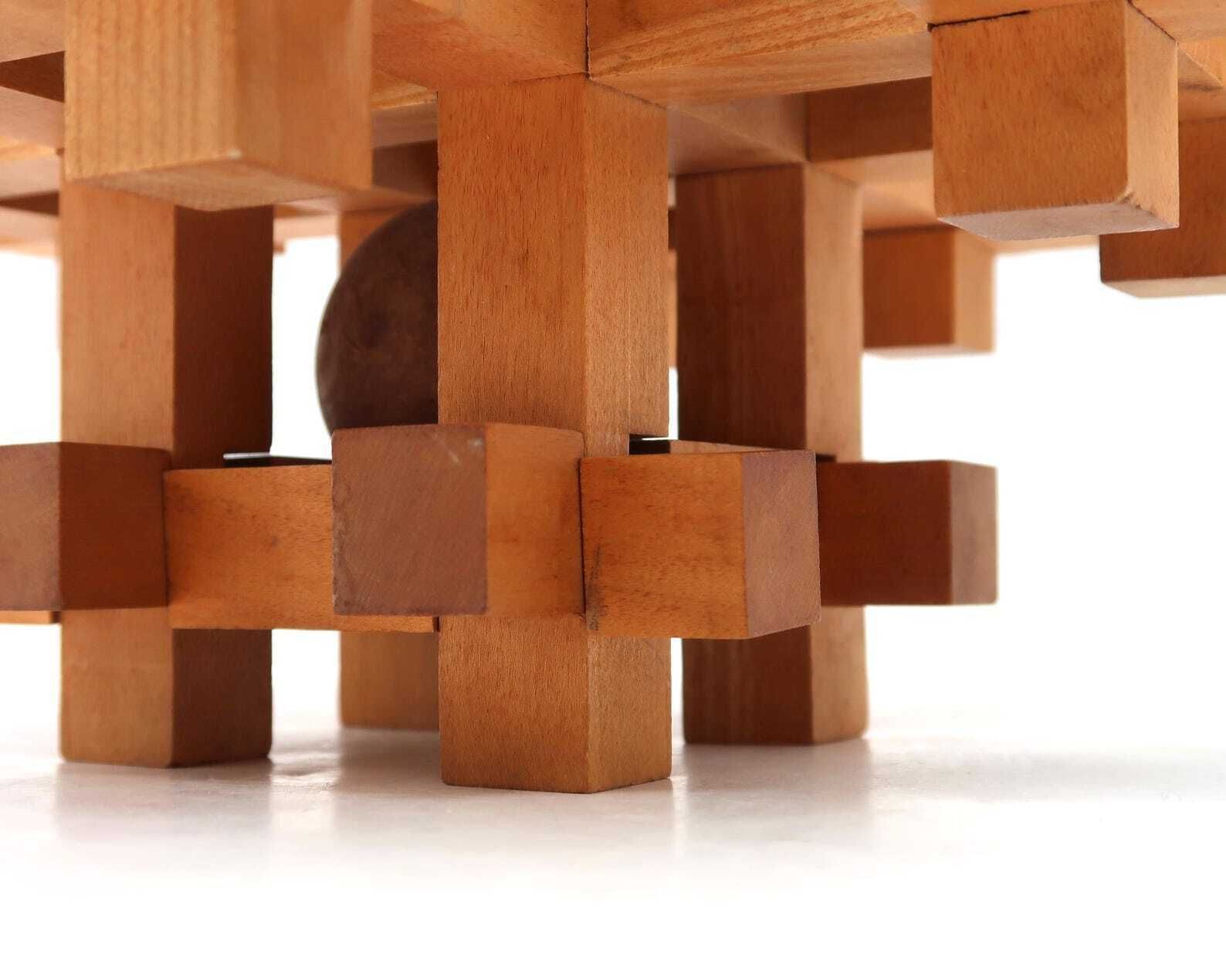 photo furniture Groot Houten Sculptuurpuzzel Van Sori Yanagi Voor Kumiki, Jaren 1970 / Hout, Architectuur, Woondecoratie, Modernistisch Object, Xxl, Giant