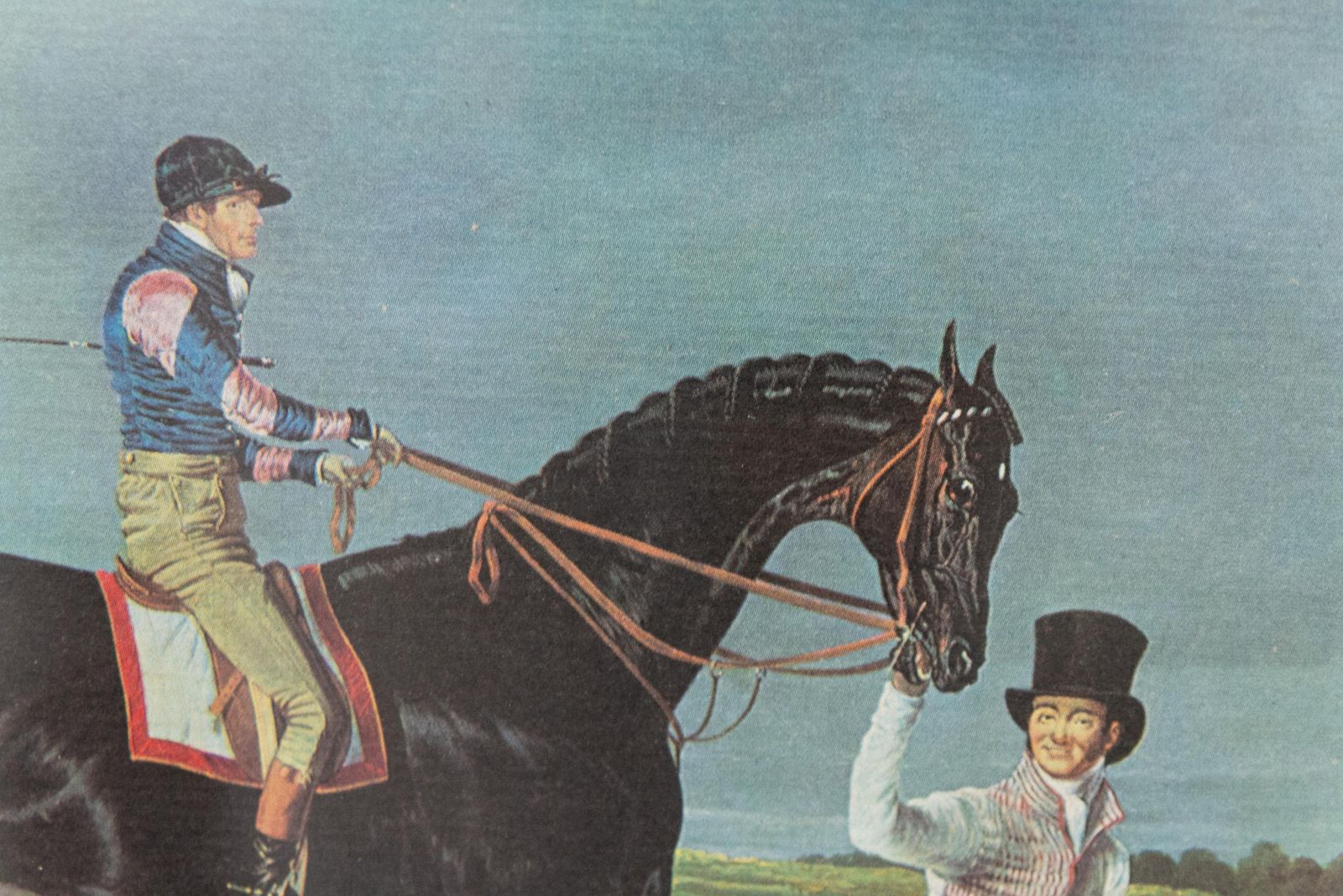 Art Framed Print Of Black Horse "Lottery" By John Frederick Herring, 20th Century. photo