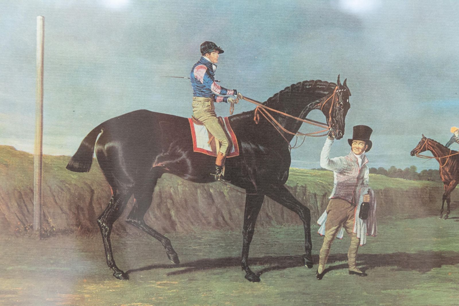 307.0 Framed Print Of Black Horse "Lottery" By John Frederick Herring, 20th Century. photo