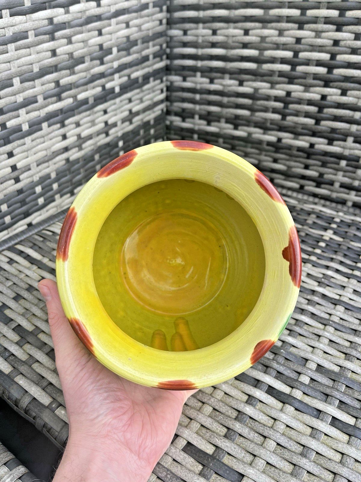 photo furniture Antique C1917 Minton English Majolica Dripglaze Planter Plant Pot Jardiniere