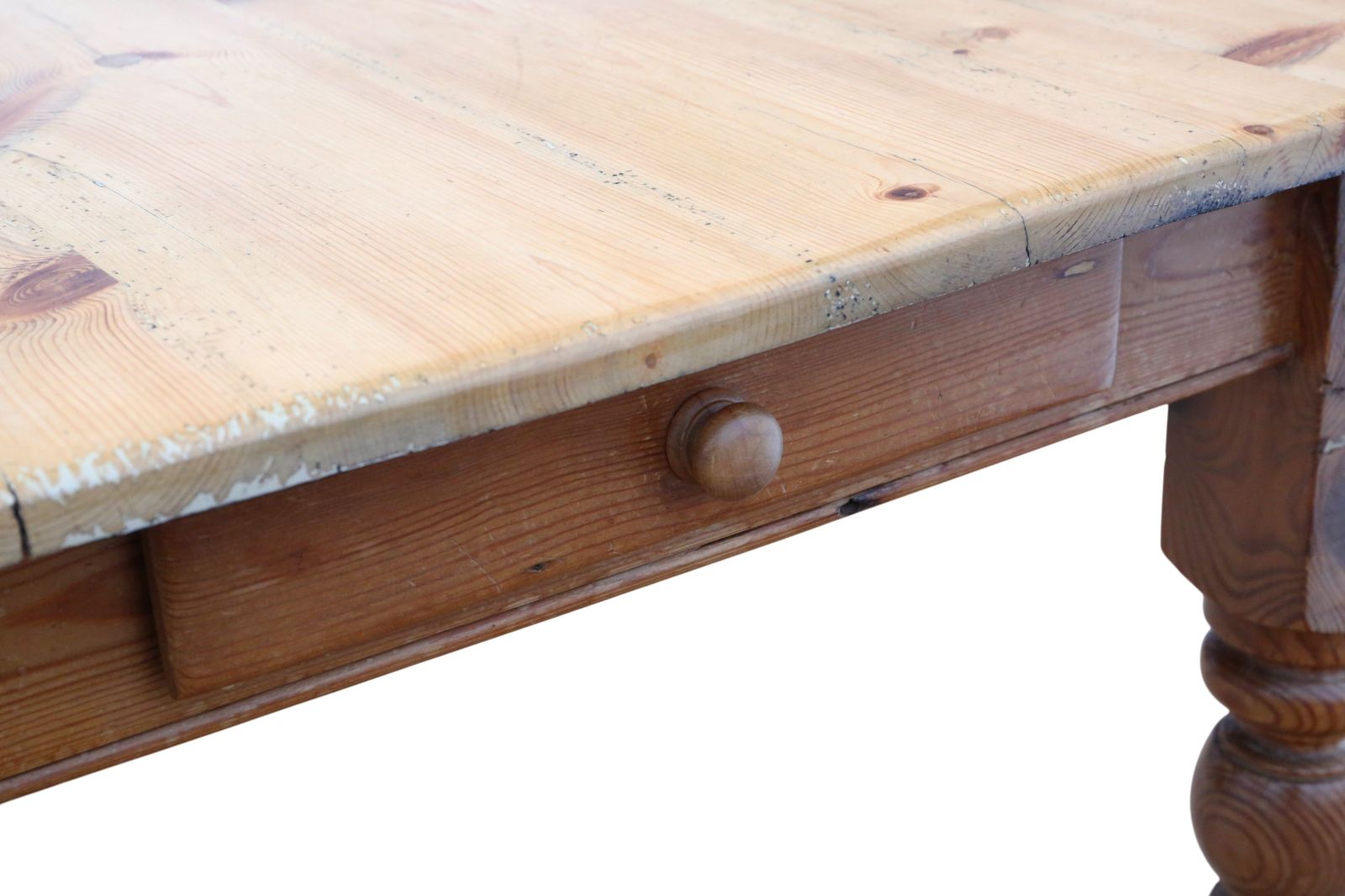 Antique 19th Century Pine Kitchen Table – Single Drawer, Quality Country Furniture photo vinterior