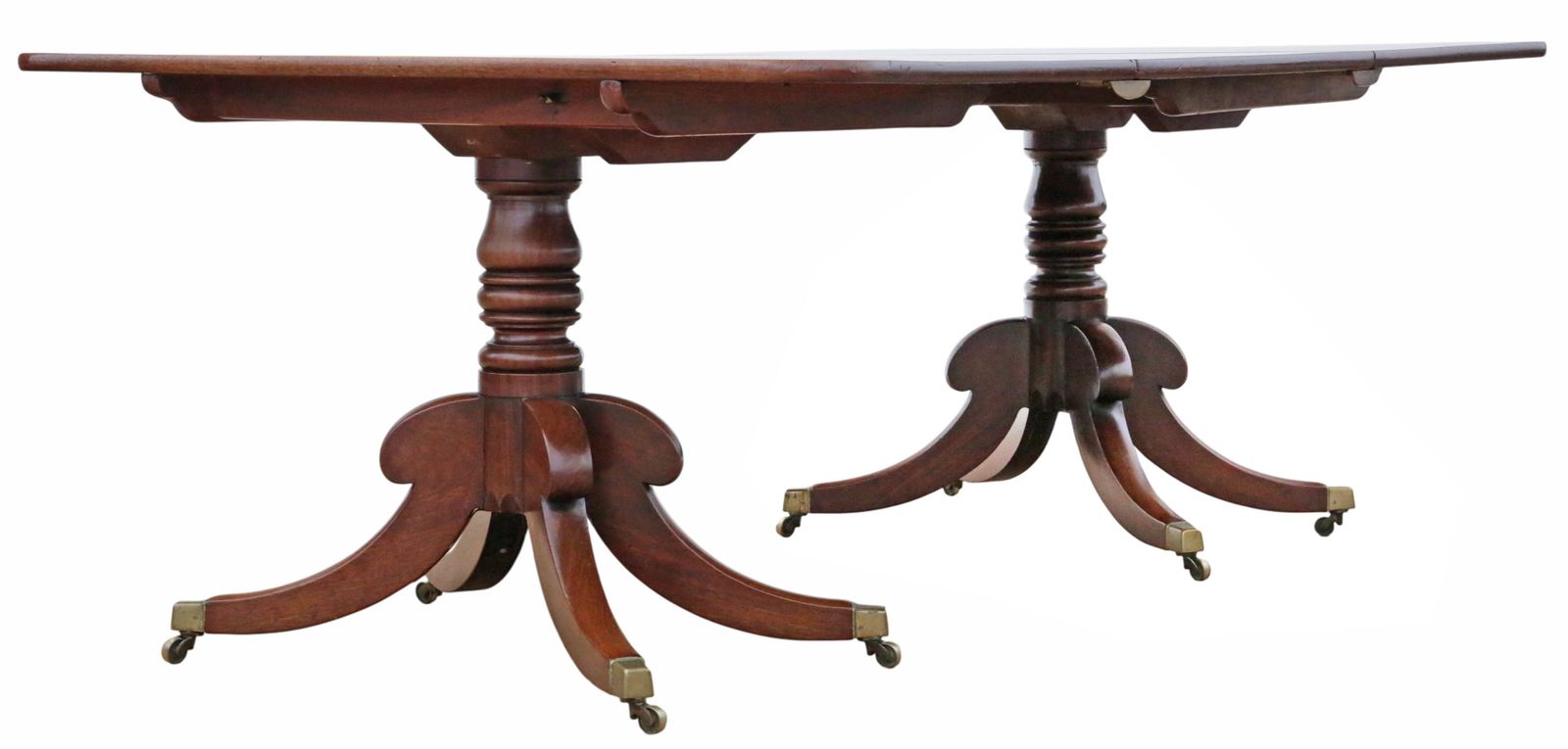 Antique Early 19th Century Georgian Twin Pedestal Dining Table – Fine Quality photo Furniture