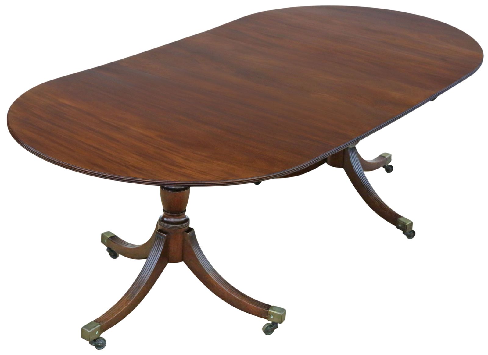 Antique 19th Century ‘D’ End Twin Pedestal Dining Table – Fine Quality
