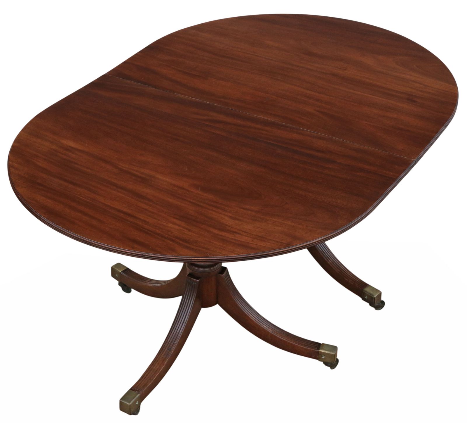 Antique 19th Century ‘D’ End Twin Pedestal Dining Table – Fine Quality photo Furniture