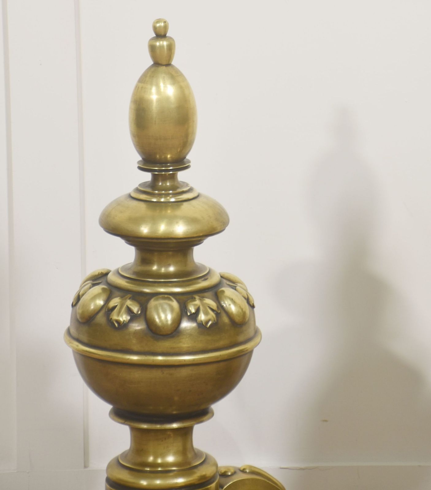 Substantial Finely Cast Pair Of Brass Fire Dogs photo 510.0