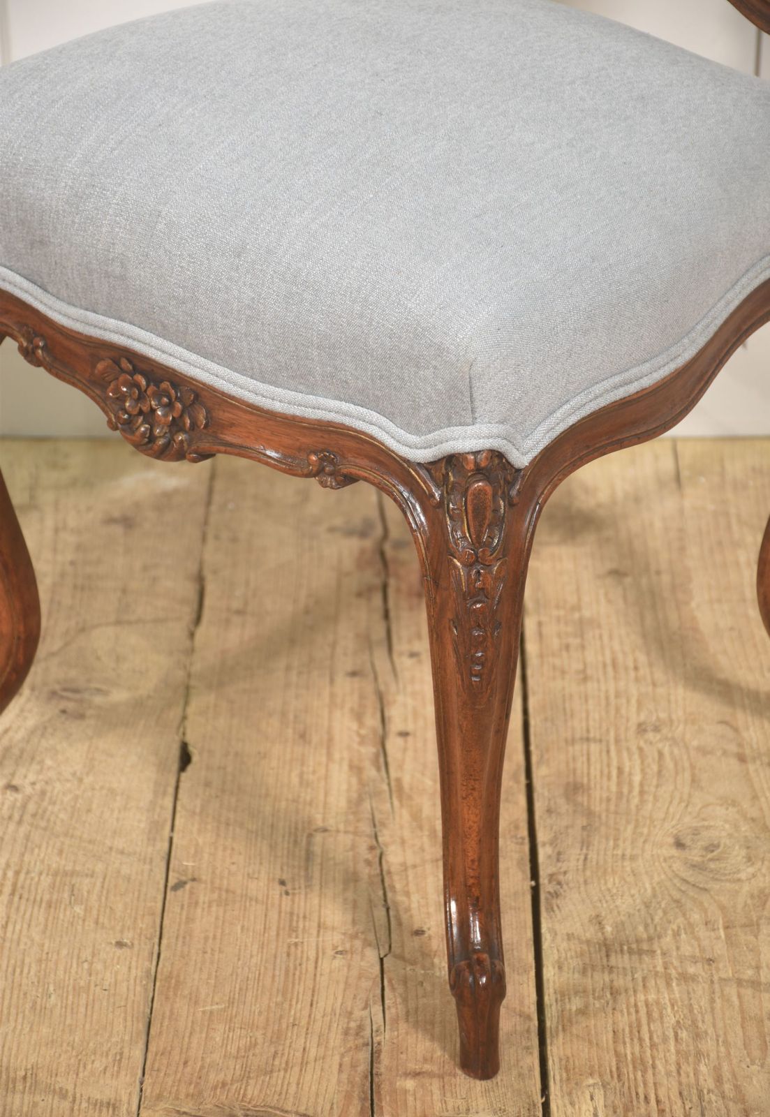 photo furniture Pair Of Carved Walnut Louis XV Style Side Chairs