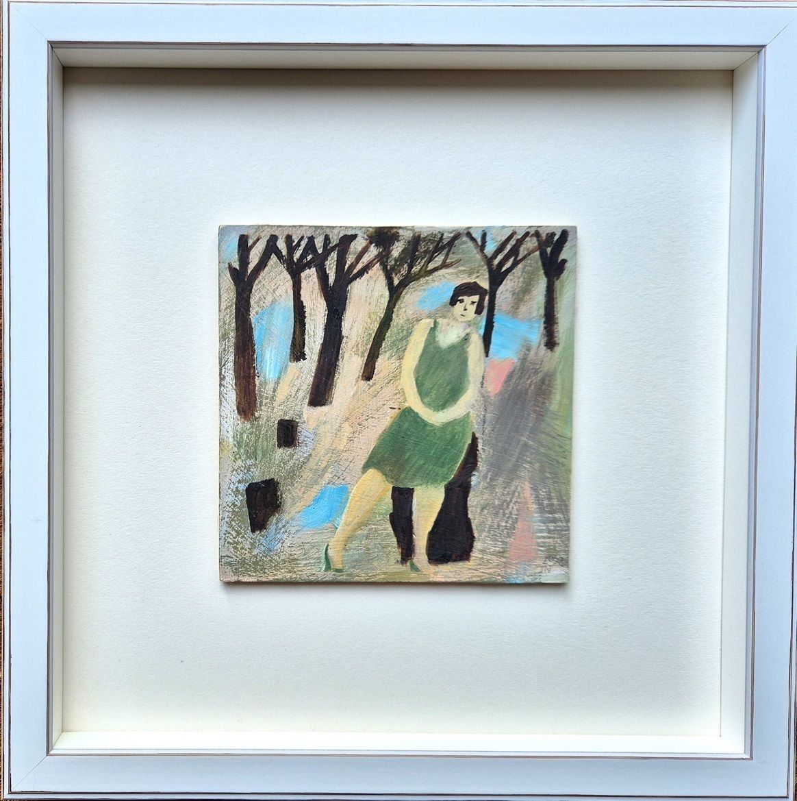 Tessa Newcomb   Woman In A Wood (Oil Painting On Board) photo for sale