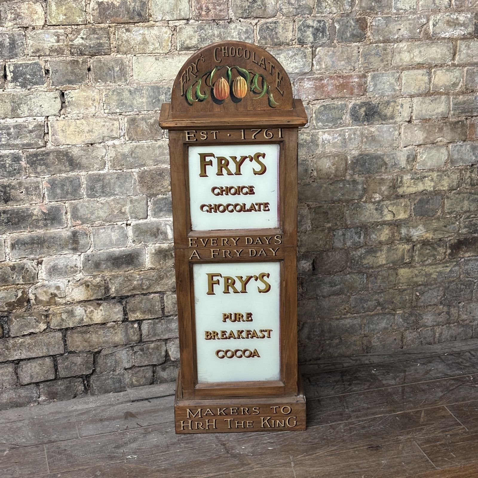 Early 20th Century Fry’s Chocolate Advertising Cabinet