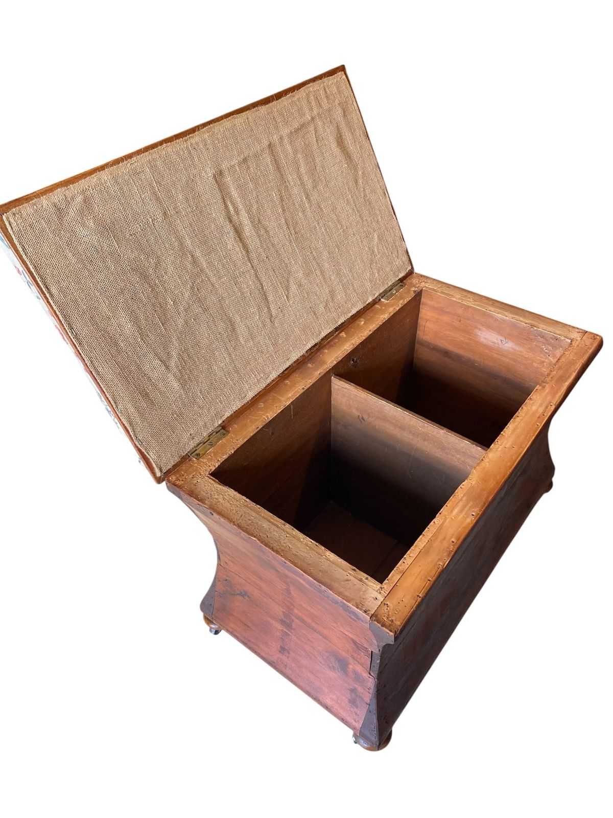 Victorian Pine Ottoman Storage Chest With Padded Seat Recovered In Designer Fabric photo furniture