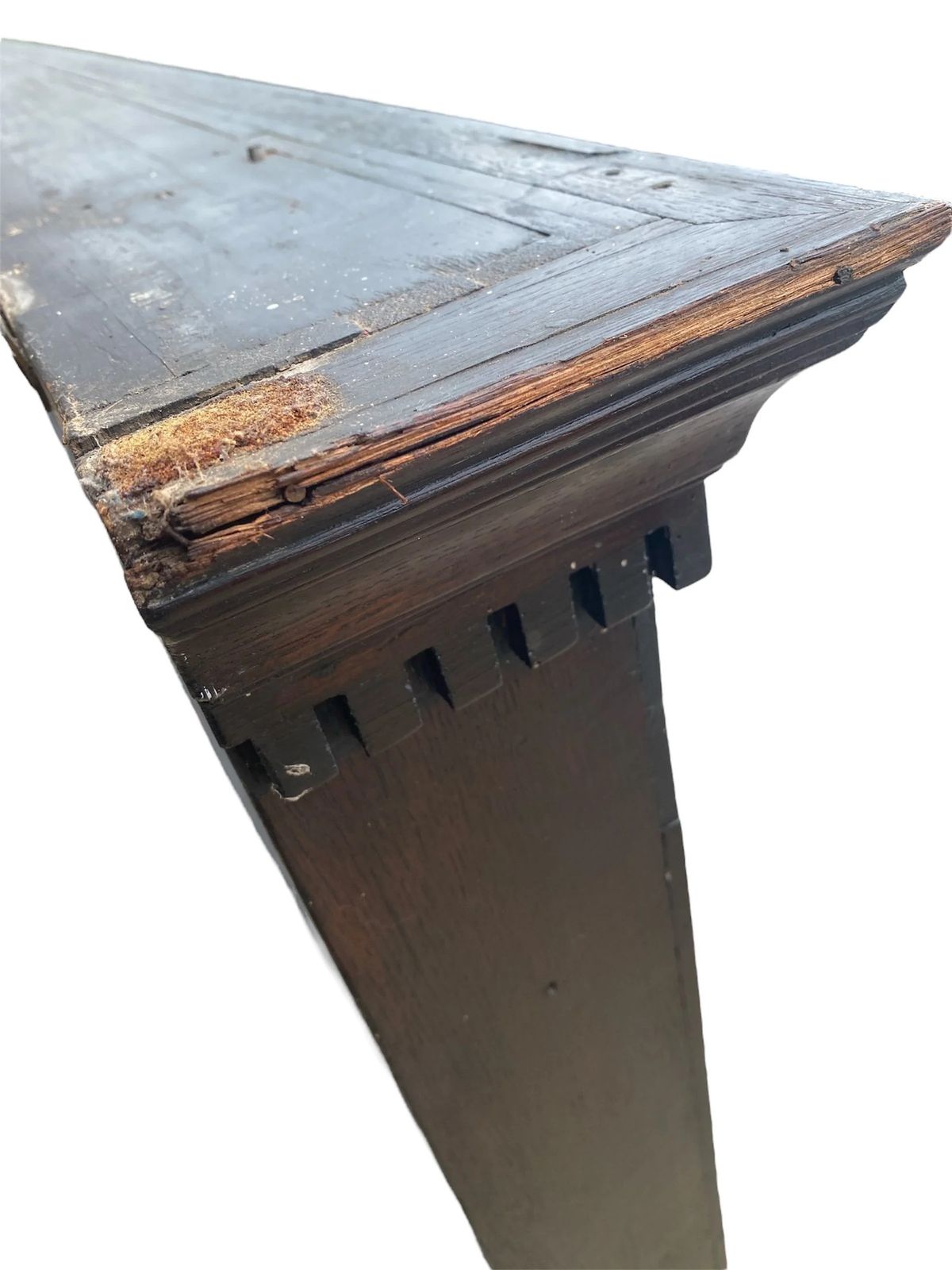 photo furniture Antique Large 18th Century Georgian Dark Oak Delft Wall Rack Shelves