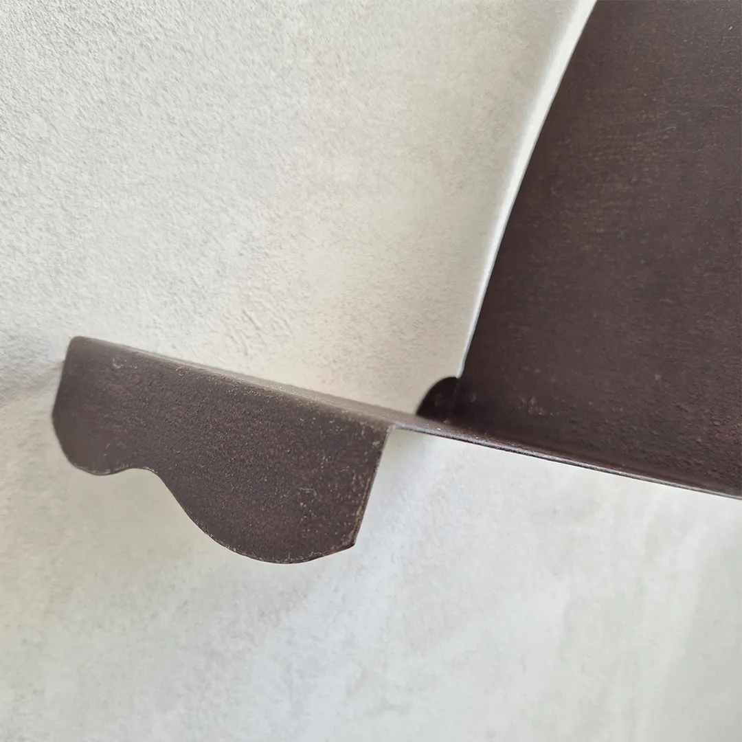 1970's French Metal Shelf: Mid Century Modernist Brutalist Postmodern Style photo furniture