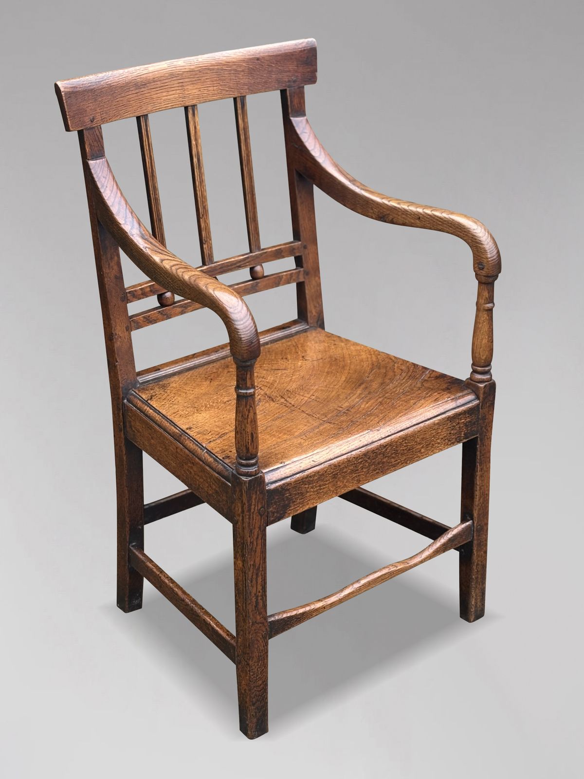 Late 18th Century George III Period Elm Country House Armchair