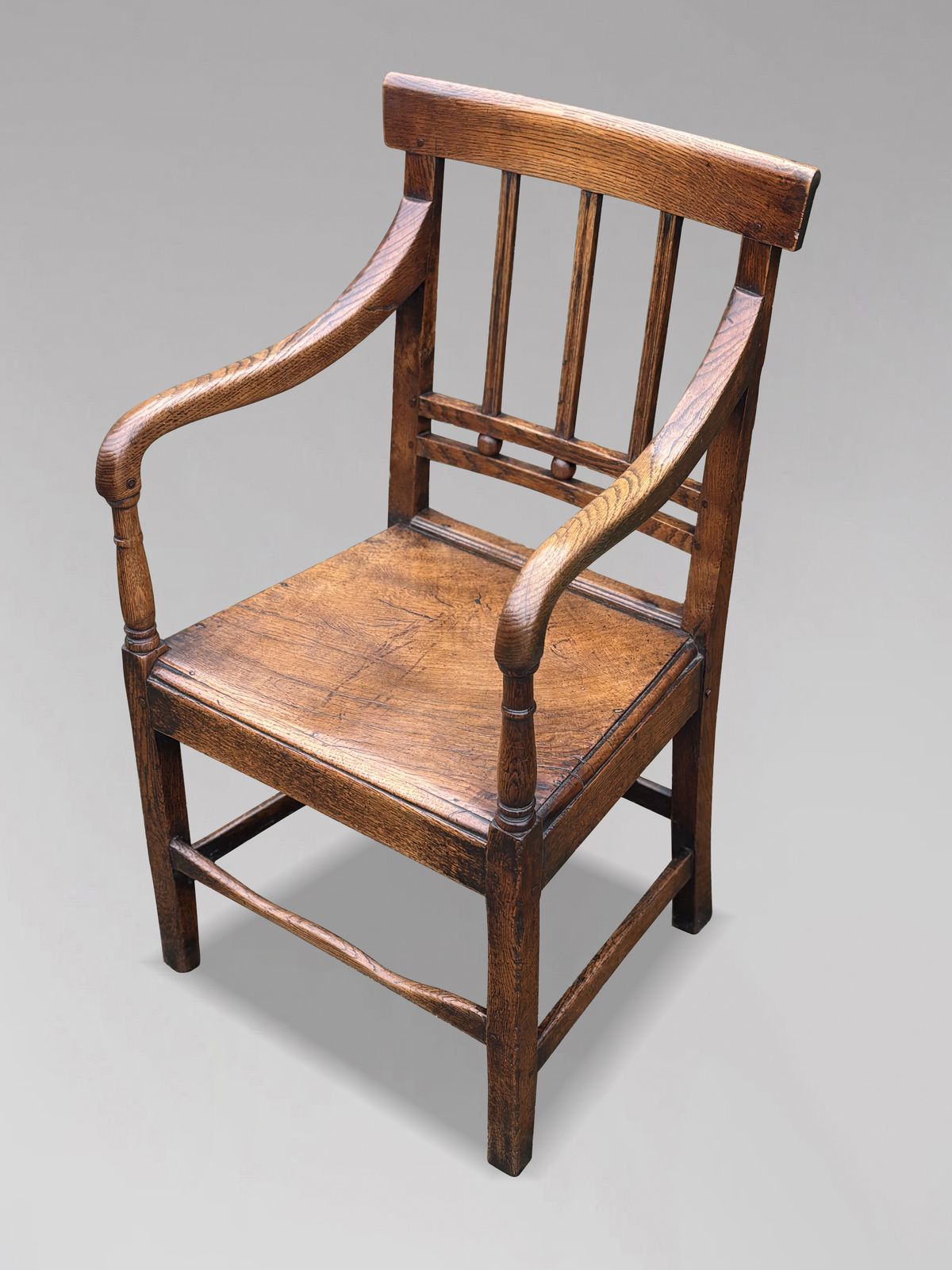 Late 18th Century George III Period Elm Country House Armchair photo Furniture