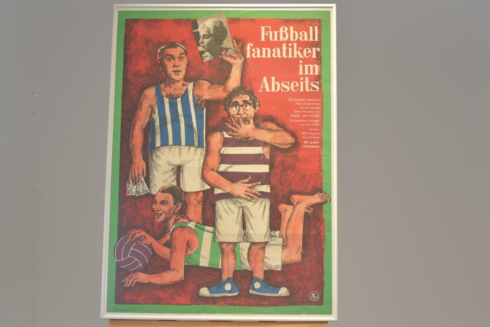 Movie Poster Football Fanatics Off Side R. Paris 1961 For Veb Progress Film photo Art