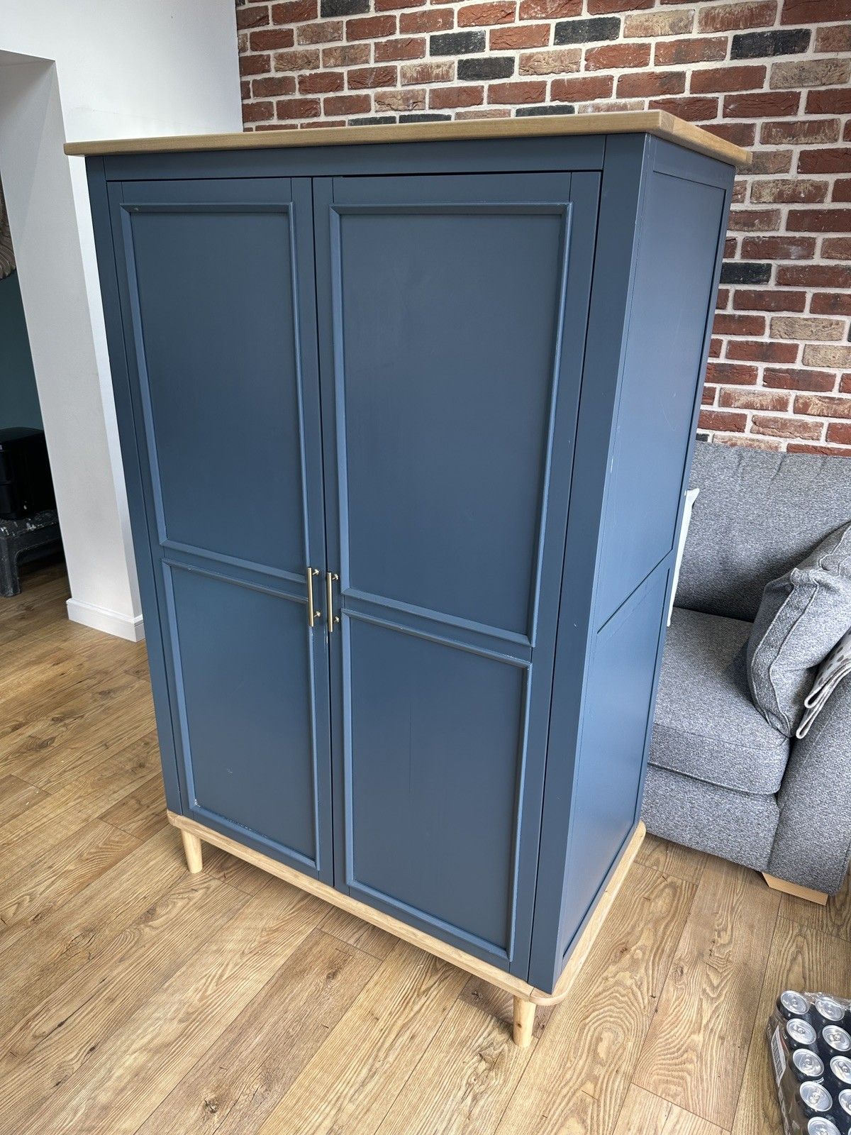 125.0 Oak Furnitureland Rustic French Double Wardrobe Solid Wood photo