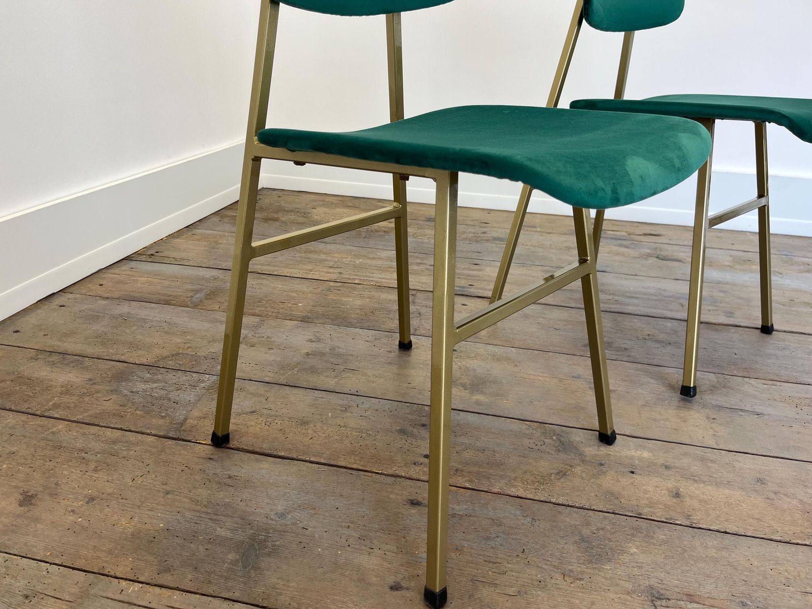 photo vintage 1 Of 2 Mid Century Modern Chairs By Niko Kralj For Stol Kamnik / Restored / Minimalist Chair / Gold Chair 60s Yugoslavia
