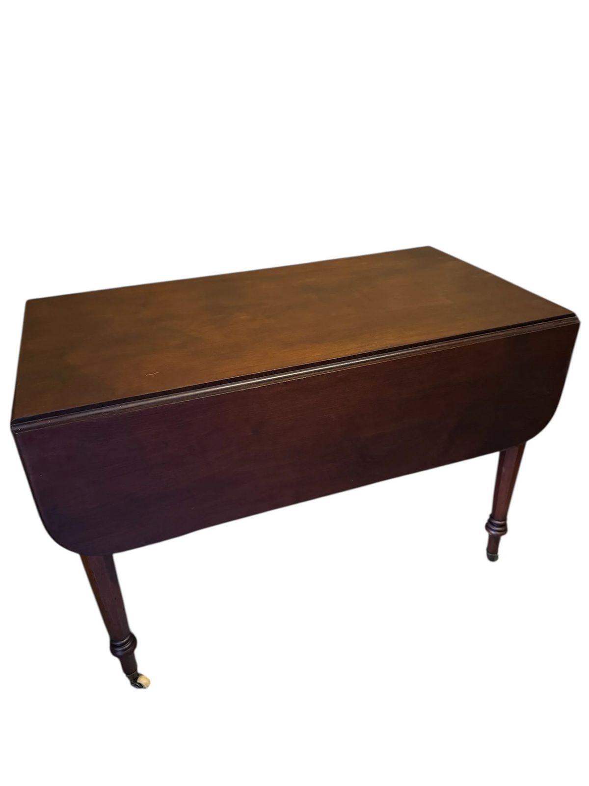 Antique Victorian Mahogany Country House Drop Leaf Table On Castors photo vinterior