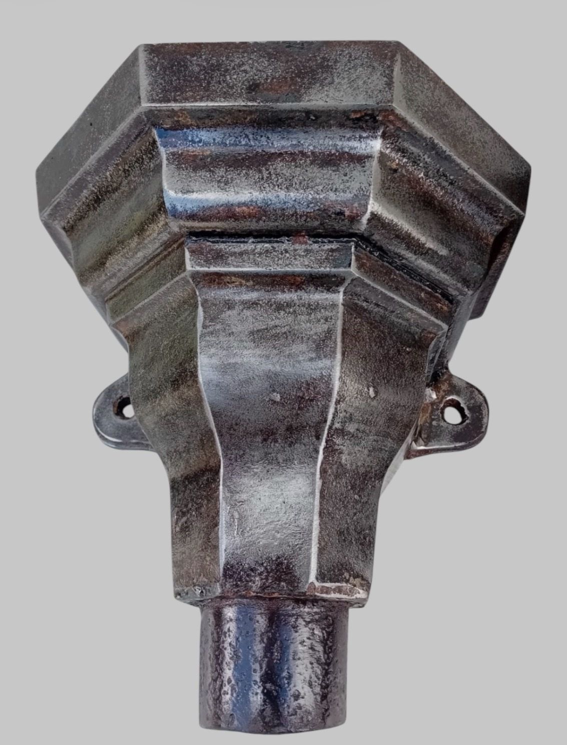 Pair Of Early 20th Century Cast Iron Rainwater Hopper Heads photo 445.0