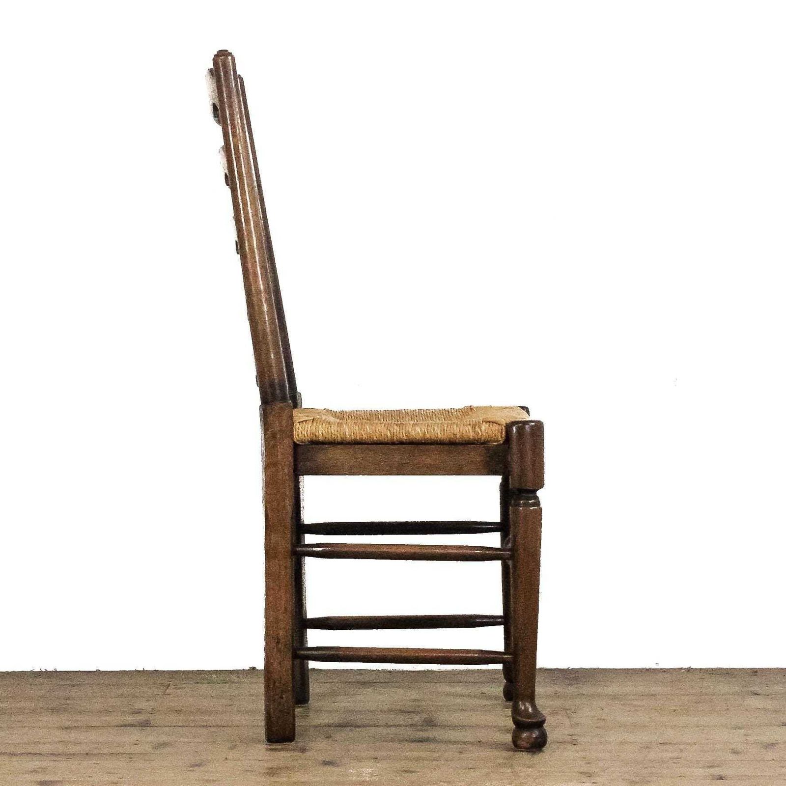 photo vinterior Set Of Six Traditional Rush Seat Chairs | Set Of Chairs | Antique Chairs | Dining Chairs | Kitchen Chairs