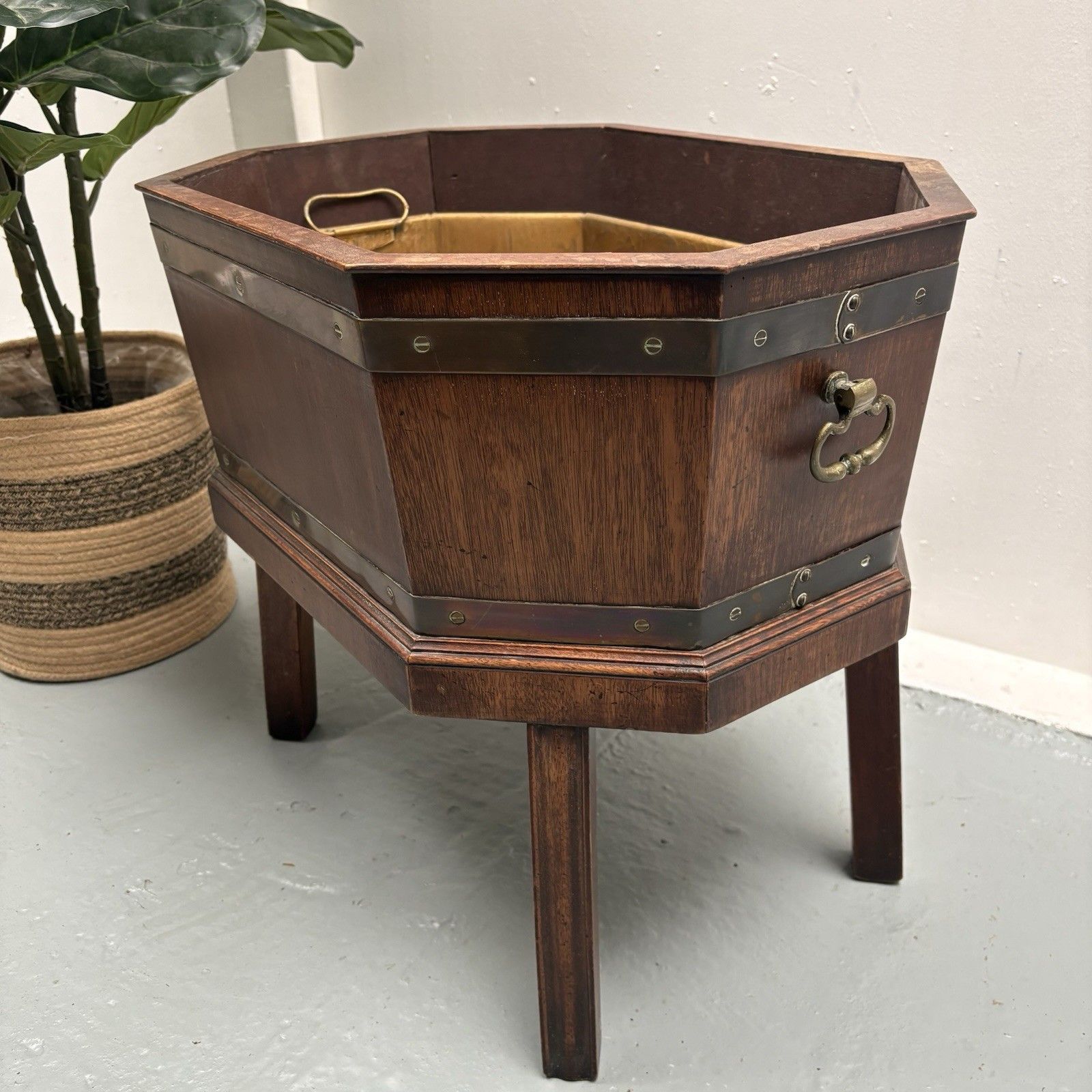Celleratte George III Brass Bound Mahogany Wine Cooler photo for sale