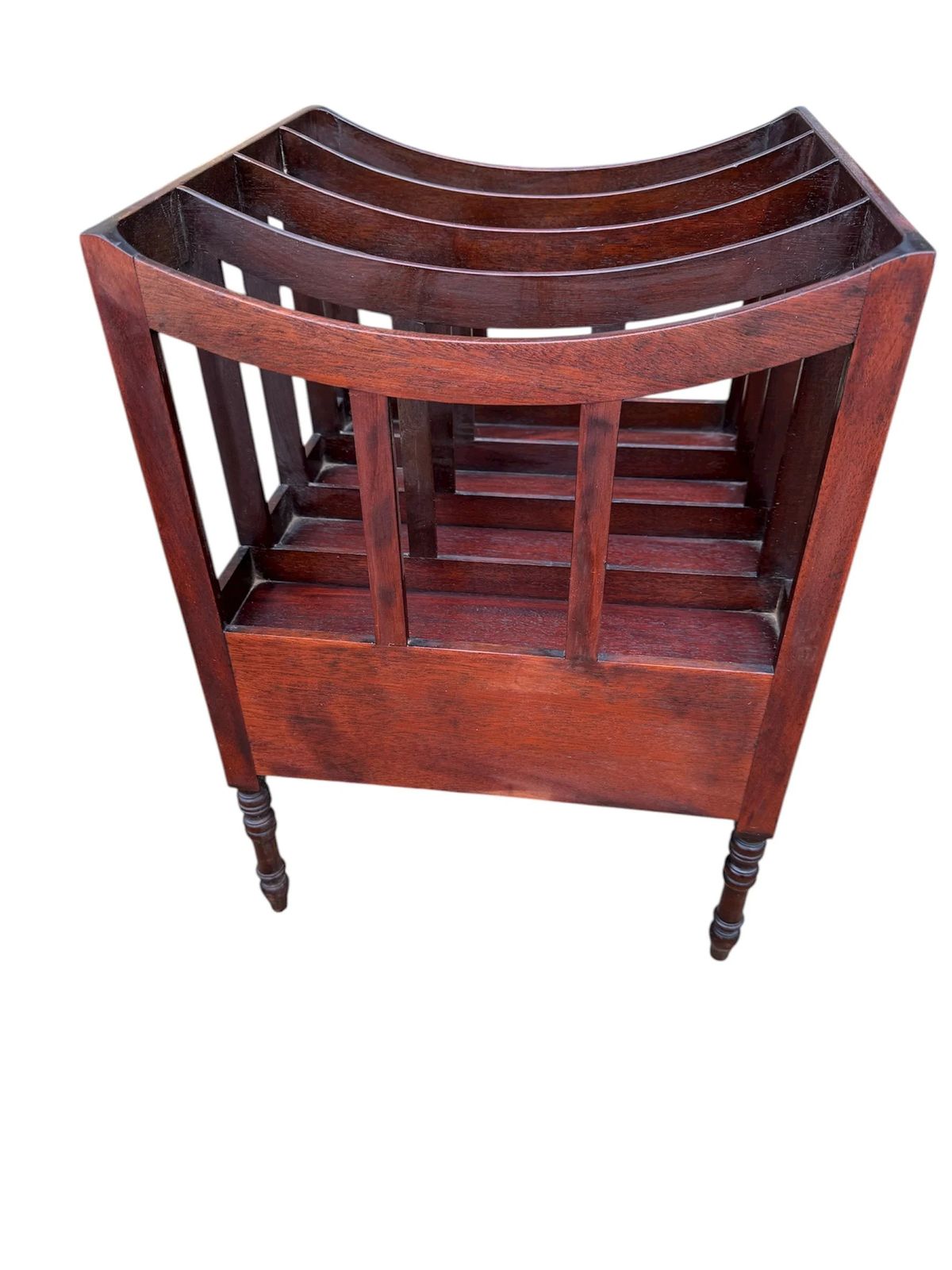 Antique Elegant Regency Period Mahogany Canterbury With Single Drawer photo buy
