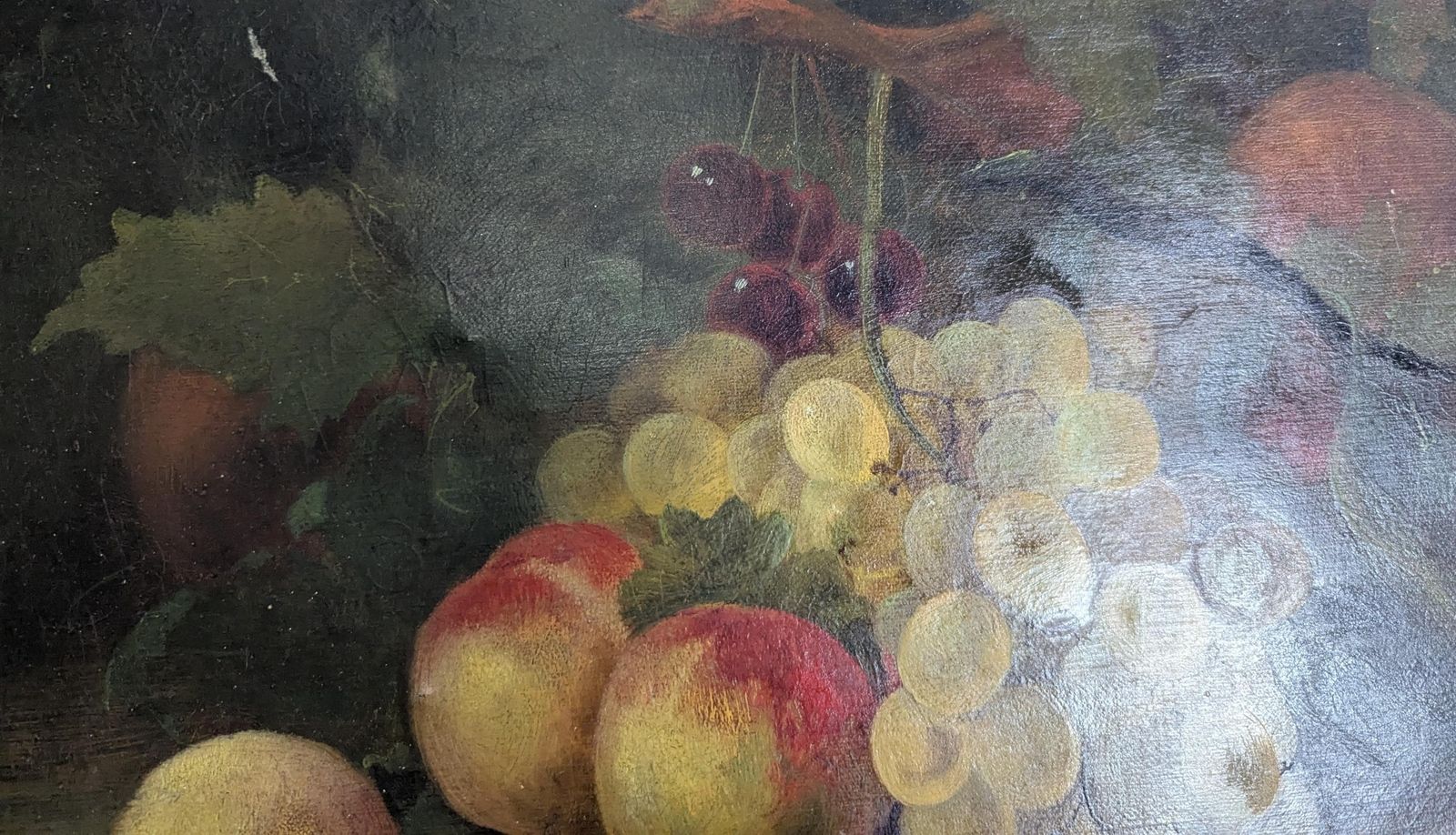 Antique Oil Painting, Still Life, Fruit photo Art