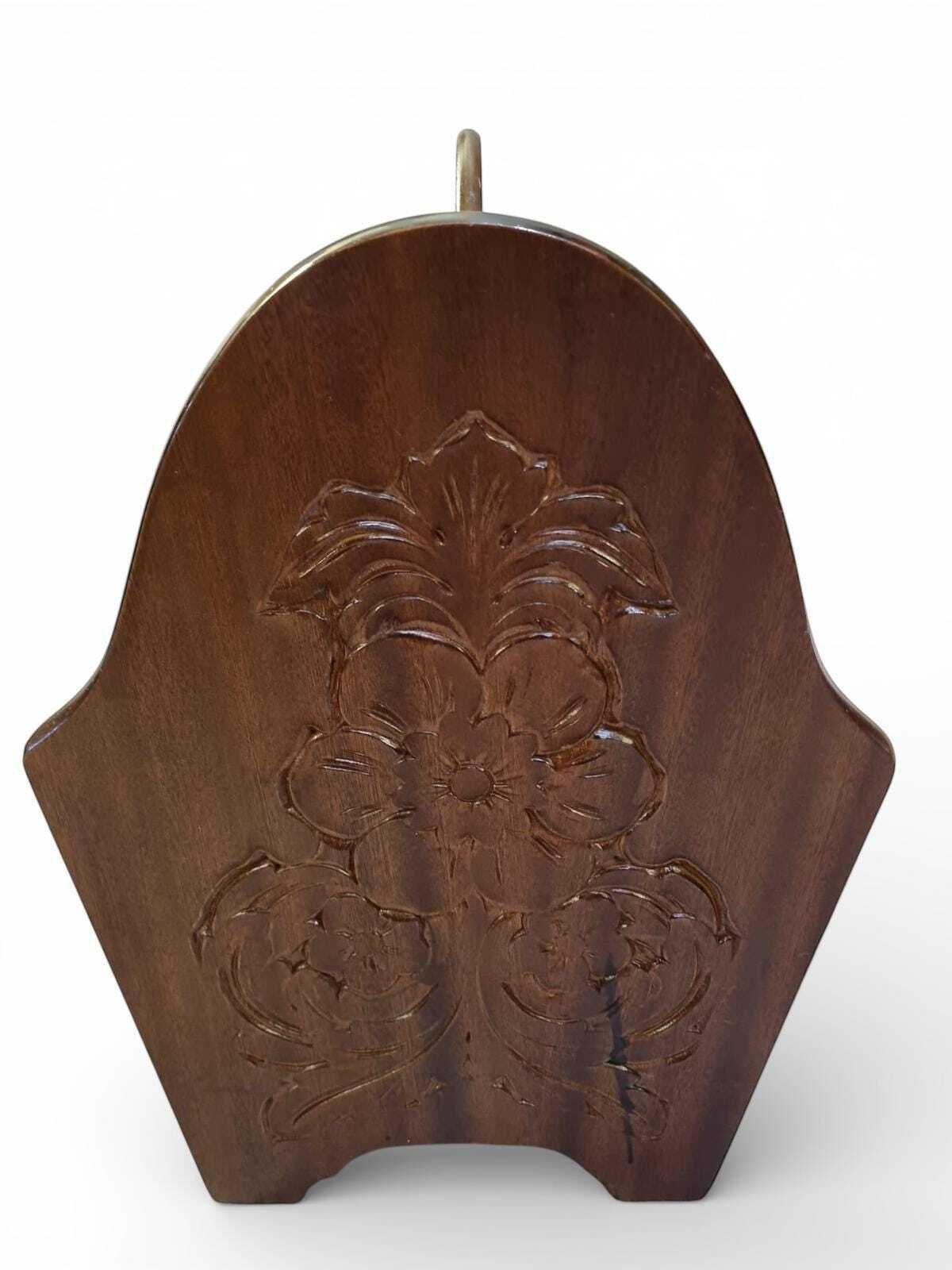 Vintage Carved Magazine Rack / C.1960 photo buy