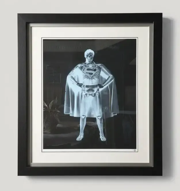 Jj Adams Signed Limited Edition Clarke Superman X Ray Artwork Print Framed