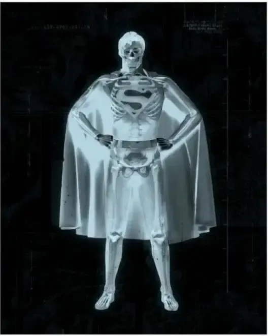Jj Adams Signed Limited Edition Clarke Superman X Ray Artwork Print Framed photo furniture