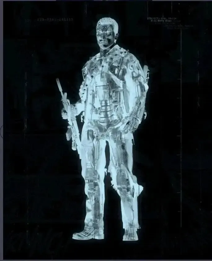 Limited Edition Framed Jj Adams Artwork Uncle Bob Terminator X Ray Print photo furniture