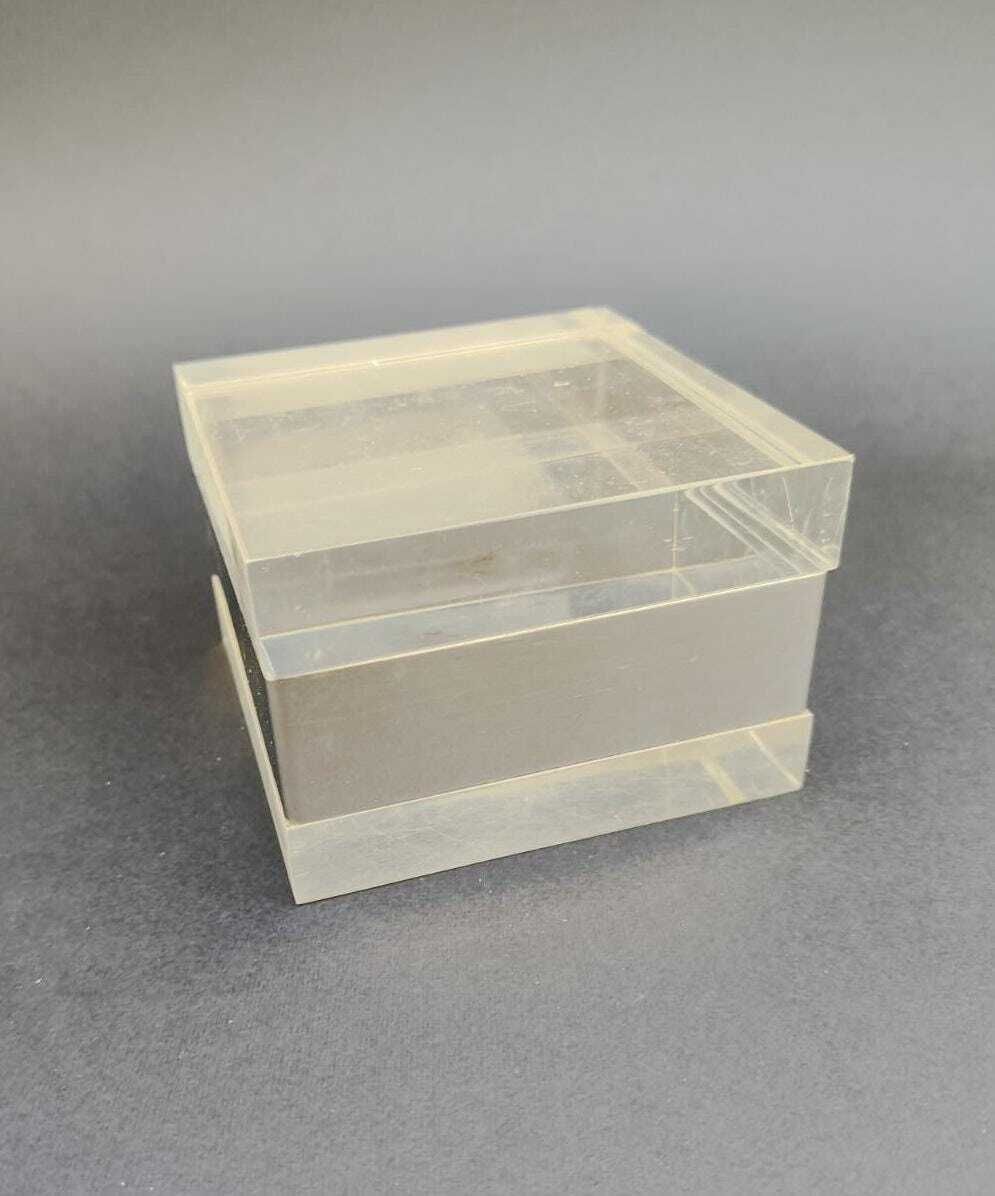 photo for sale Vintage Lucite And Brass Box By Alessandro Albrizzi, Hollywood Regency Romeo Rega, 1970s