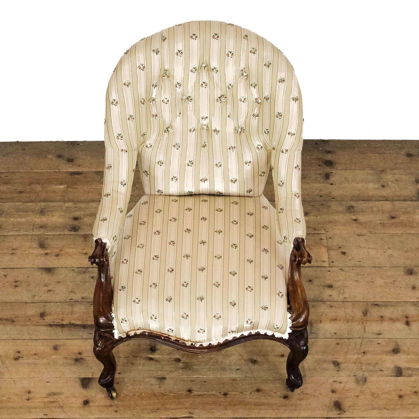 Antique Victorian Upholstered Armchair | Antique Armchair | Antique Seating | Victorian Antiques | Victorian Armchair photo for sale