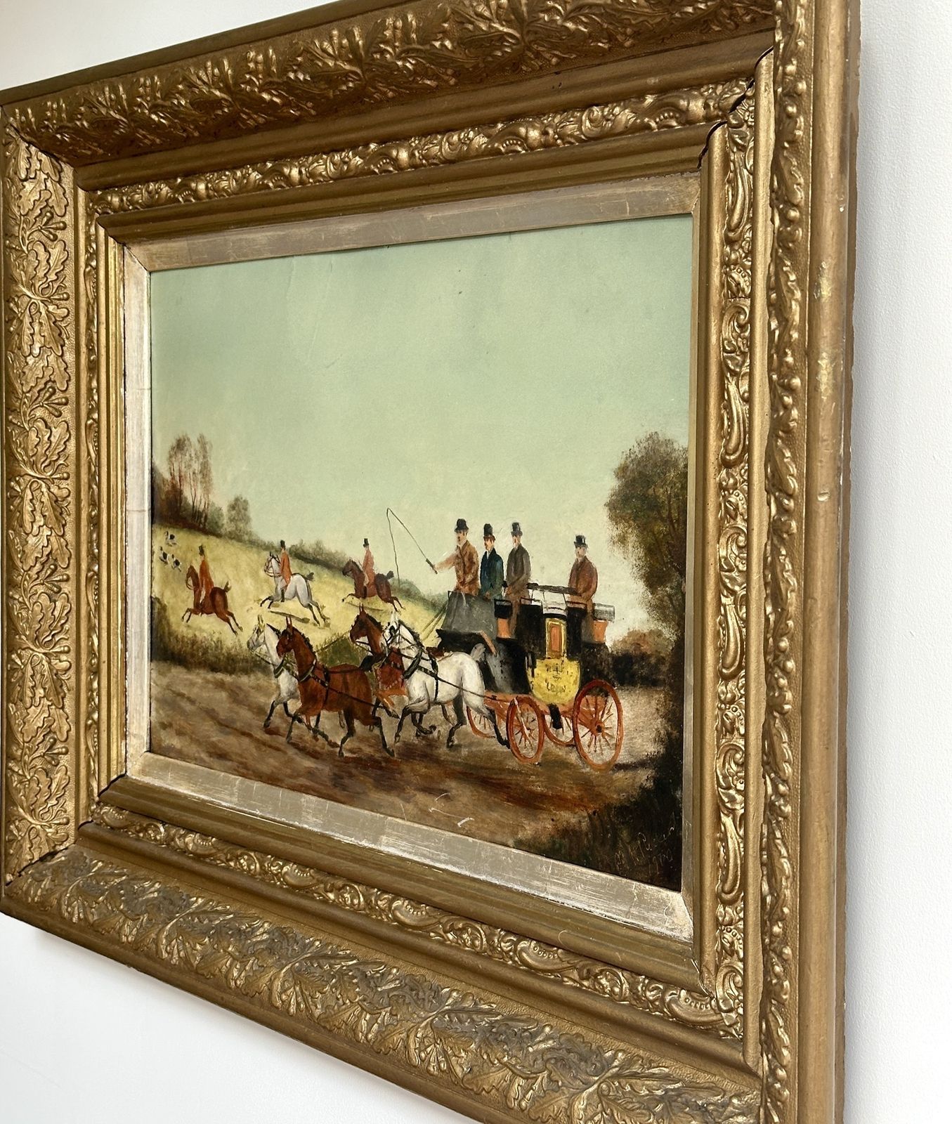 Pair Of Signed 1910 Fox Hunting Oil Paintings – Equestrian Sporting Scenes   Philip Henry Rideout (1860 1920) photo Art
