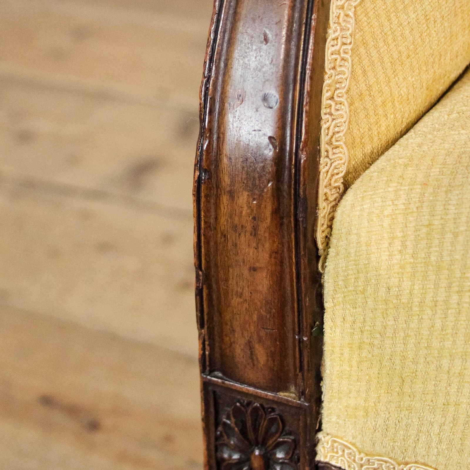Antique Edwardian Upholstered Armchair | Antique Armchair | Antique Seating | Edwardian Antiques | Edwardian Armchair photo vintage