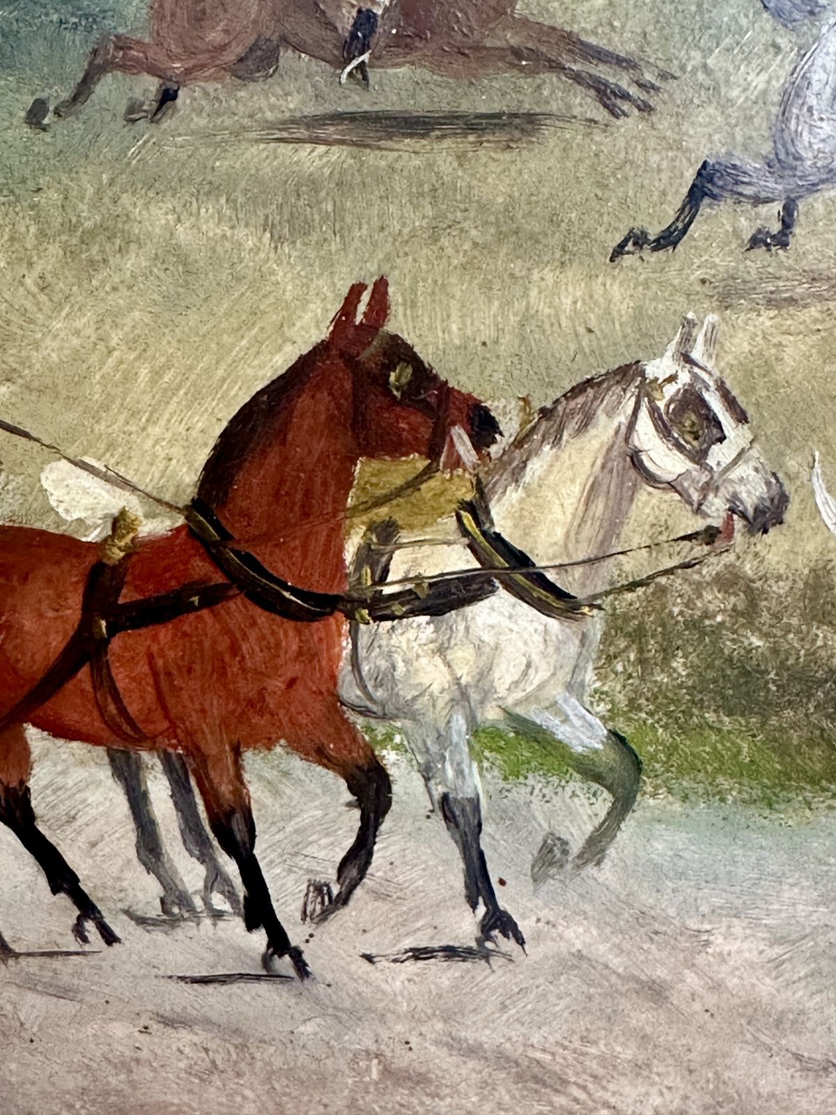 2200.0 Pair Of Signed 1910 Fox Hunting Oil Paintings – Equestrian Sporting Scenes   Philip Henry Rideout (1860 1920) photo