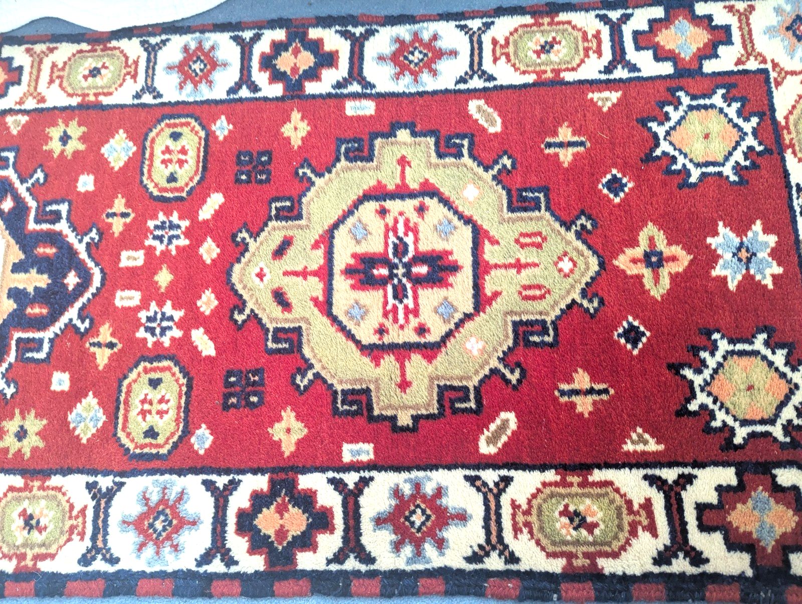 Antique Indian Rug Hand Made Oriental Wool Vintage Medium Runner 205 X 67cm photo buy