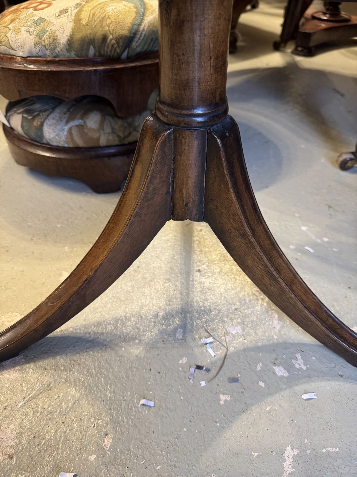 photo furniture Antique Victorian Hand Painted Paper Mache Two Tier Dumb Waiter Stand