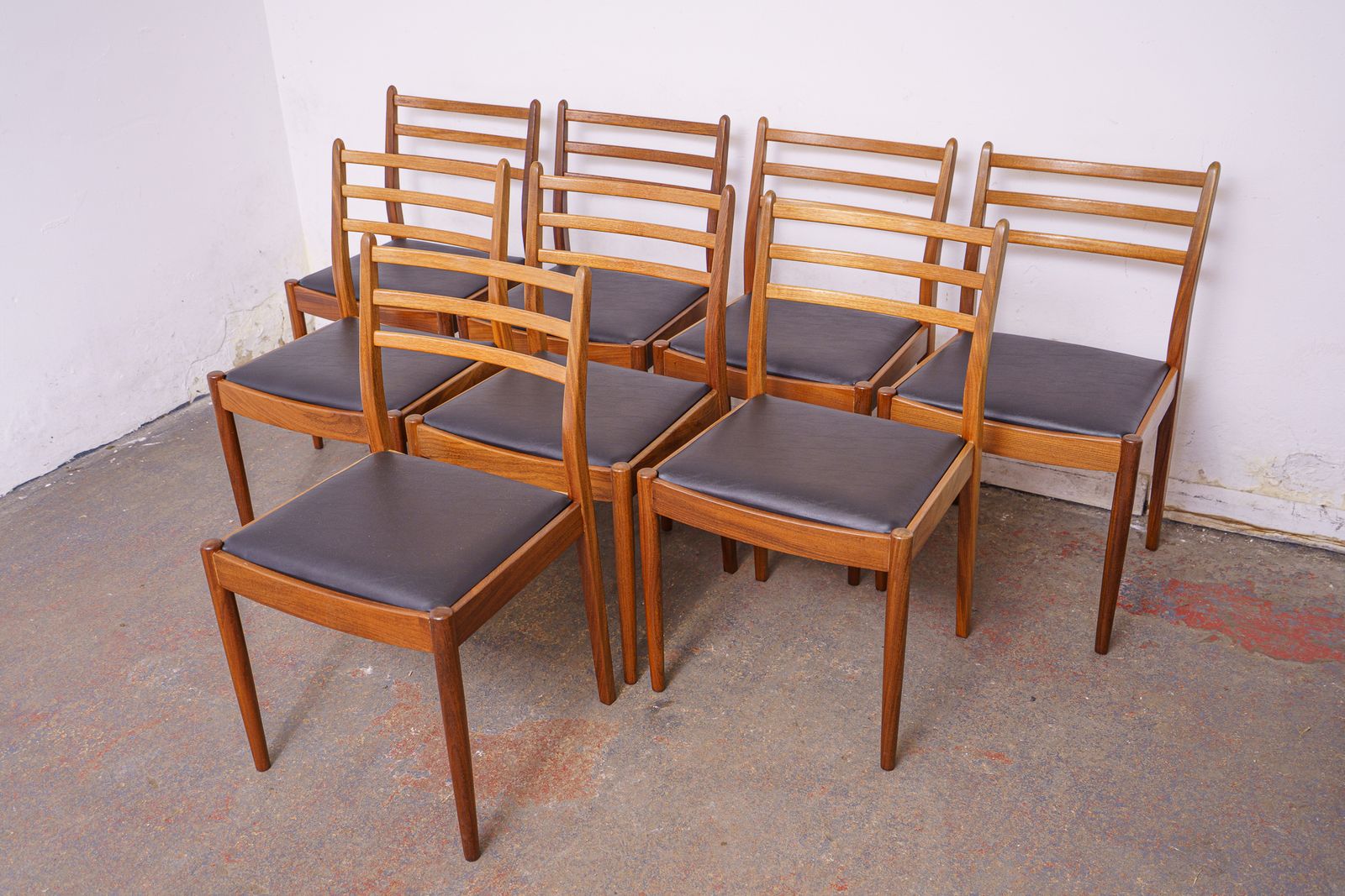 8 G Plan Mid Century Teak Dining Chairs Designed By Victor Wilkins, Newly Upholstered photo 1050.0