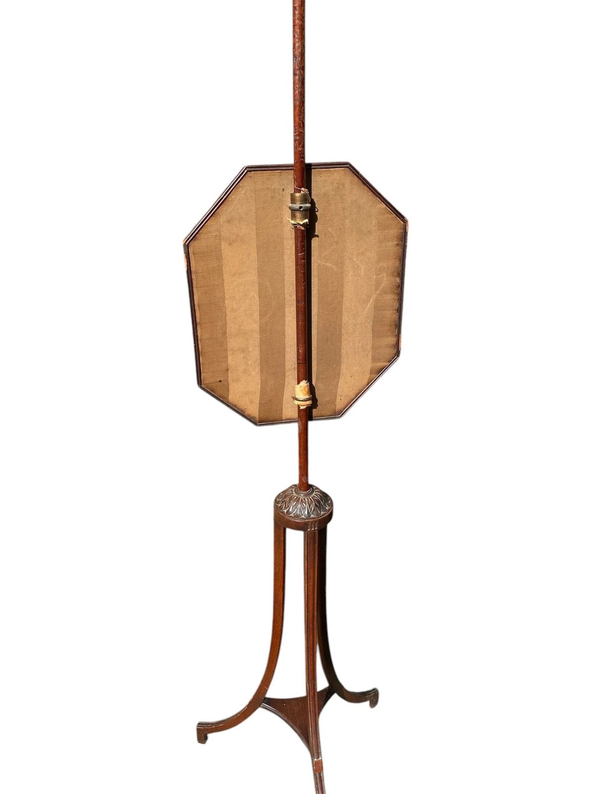 Antique Late Georgian Mahogany Needlework Tapestry Pole Screen photo for sale