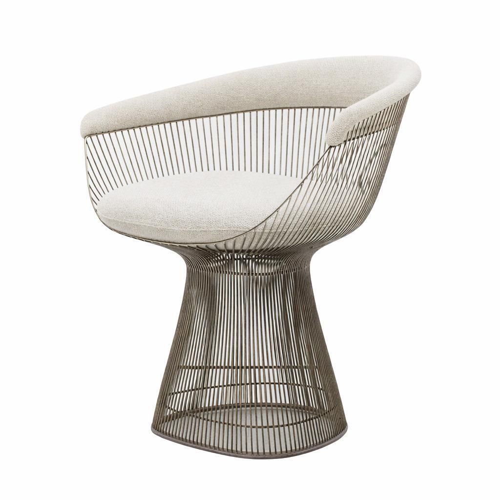 Set Of Four Chairs Designed By Warren Platner With Steel Structure, 1960's photo Furniture
