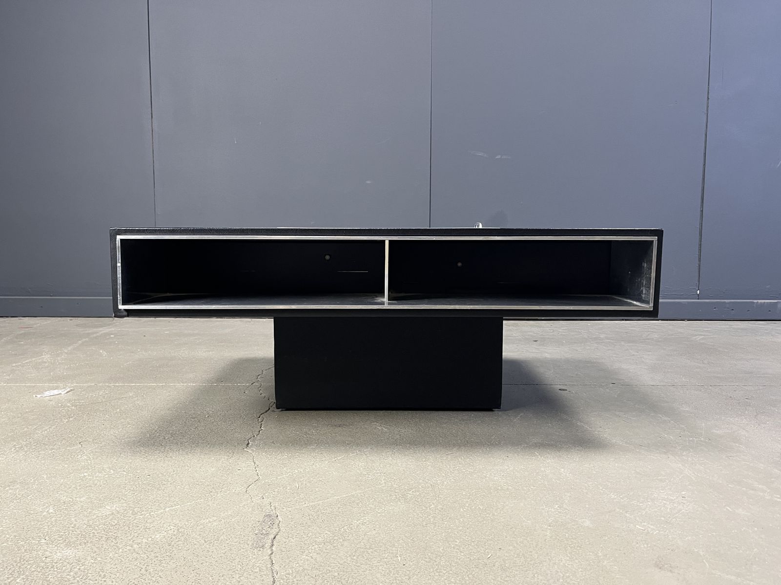Vintage Italian Bar Coffee Table In The Manner Of Willy Rizzo, 1970s photo vintage