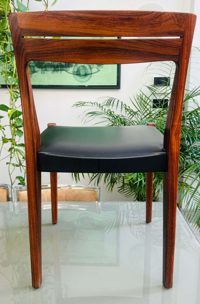 1960s Mid Century Swedish Svegards Markaryd Rosewood & Vinyl Dining Chair photo vintage