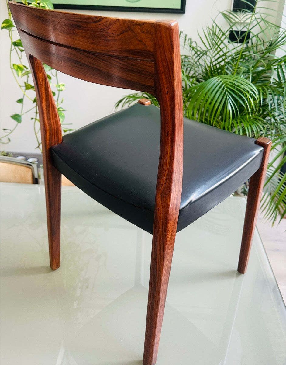 photo for sale 1960s Mid Century Swedish Svegards Markaryd Rosewood & Vinyl Dining Chair