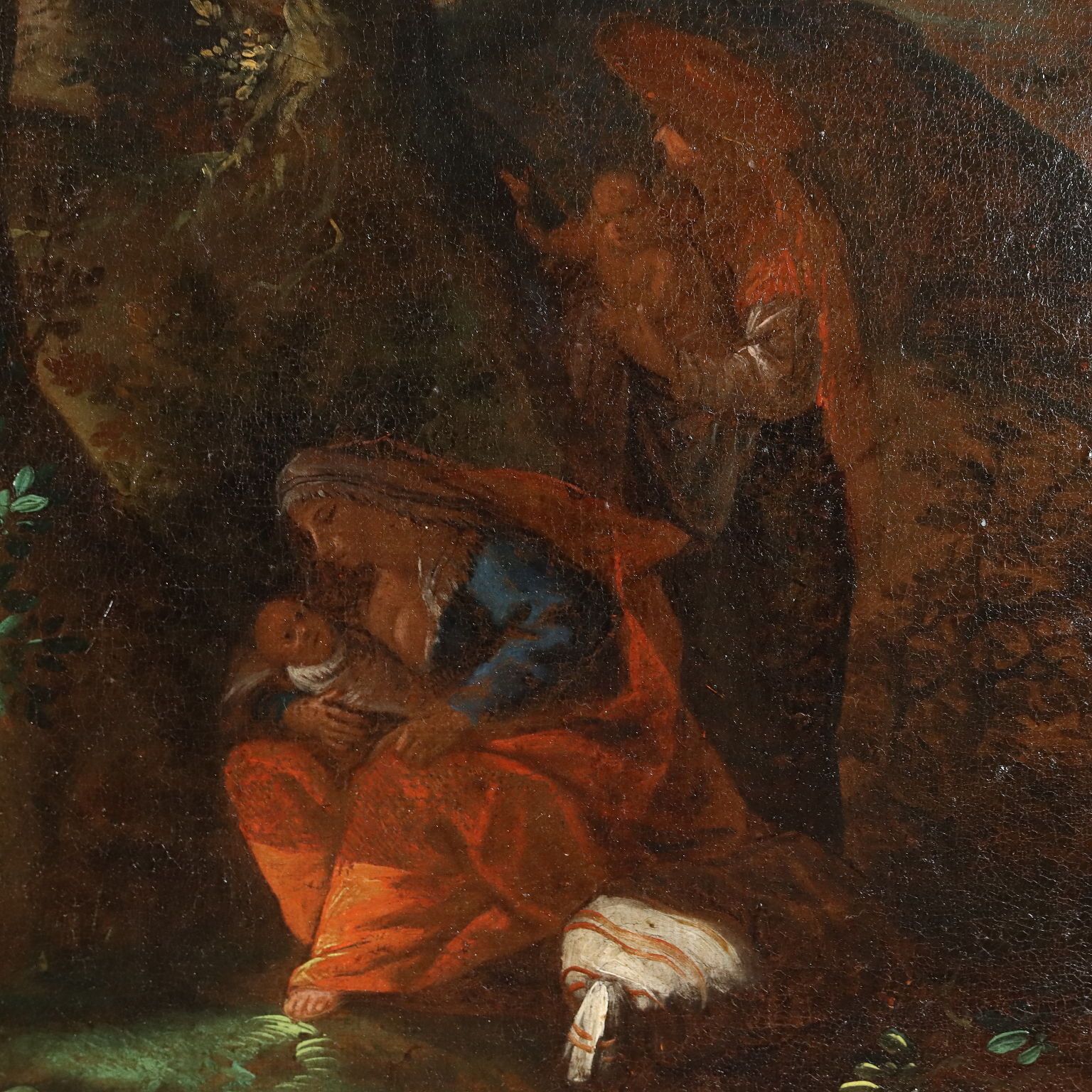 Ancient Painting '600 '700 The Preaching Of St. John Canvas photo buy