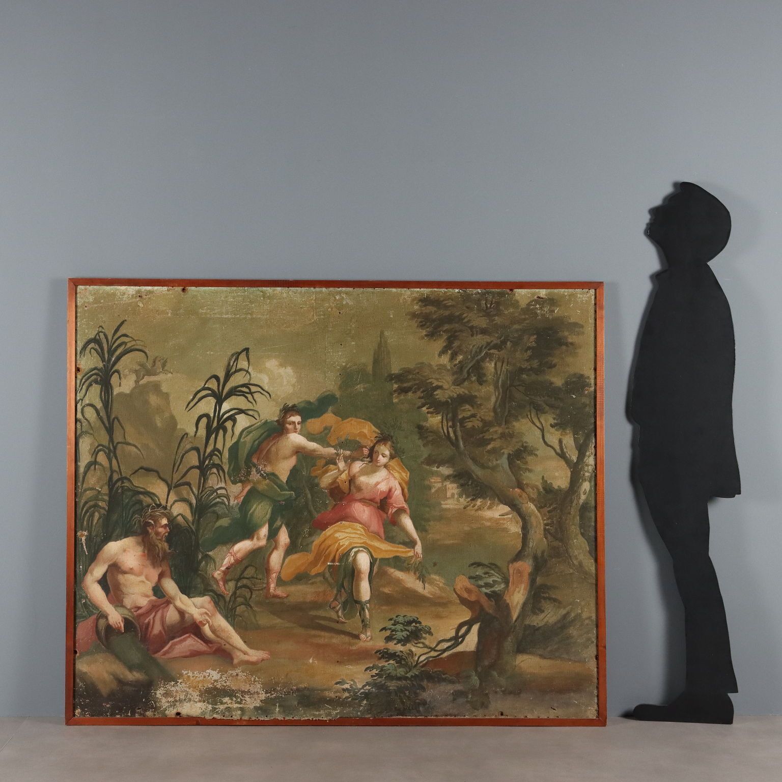 Apollo And Daphne Antique Painting Oil On Canvas XVIII Century photo for sale