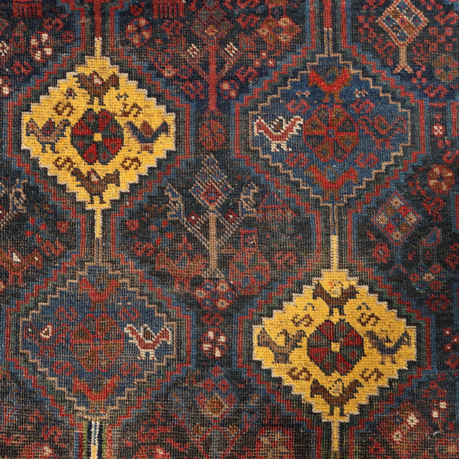 Antique Asian Carpet Wool Thin Knot Handmade 73 X 57 In photo 480.0