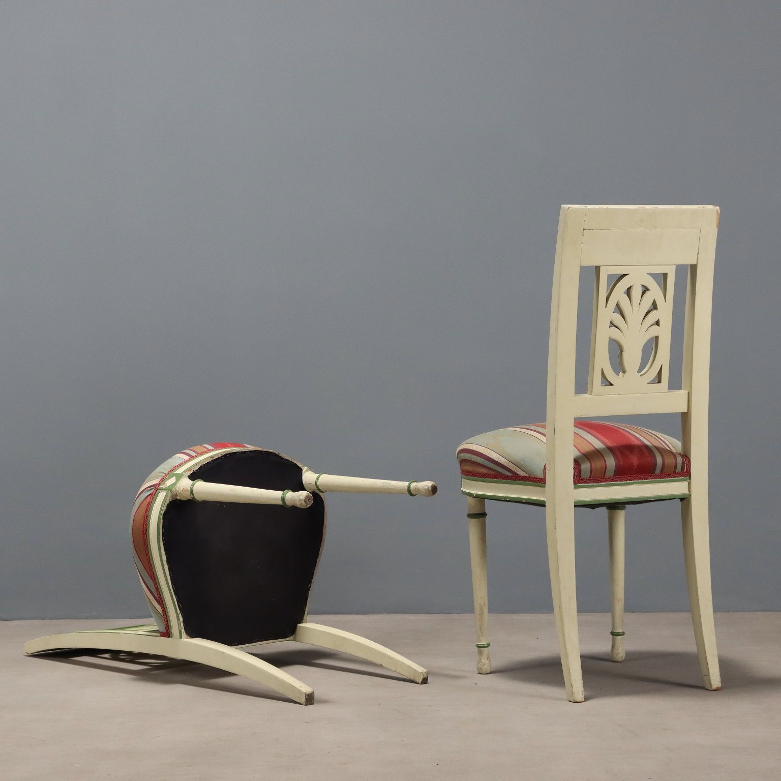 Furniture Chairs Neoclassical Style Lacquered Wood XX Century photo