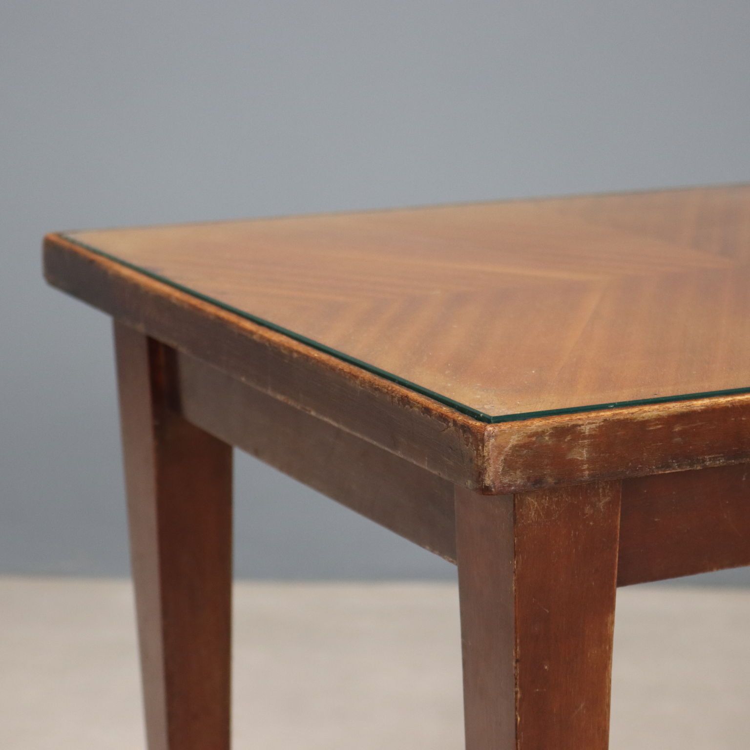 Vintage Coffee Table Painted Beech Mahogany Design Italy 1950s photo for sale